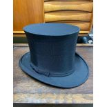 Antique gentleman's pop top hat produced by G.A.Dunn & Co. Ltd. Piccadilly Circus London. Made in