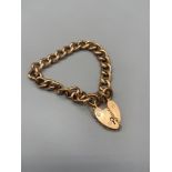 A Lovely example of a ladies antique 9ct gold charm bracelet [No Charms] designed with a 9ct gold