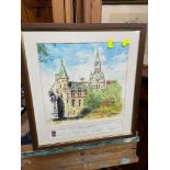A Collectable Limited edition [21/250] print titled 'The City Chambers Dunfermline in Mid-summer'