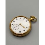 Antique 18ct gold pocket watch, back plate of timepiece says 'Made In England' with serial Number '