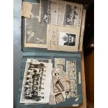 A WW2 Album of Sporting newspaper cutouts [Scrap] of football players and original photos.