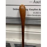 A 19th century Knobkerrie club walking cane. Possibly Zulu. [97cm length]