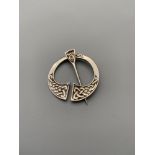 A Glasgow silver Scottish plaid brooch. Makers Henderson & Horner Bros. [4cm diameter]