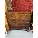 A Georgian/ Victorian Secraitaire chest of drawers designed with fitted writing area and storage