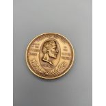 A Vintage Bronze replica Medal produced by Medallic Art. Co. Danbury. [6CM Diameter]