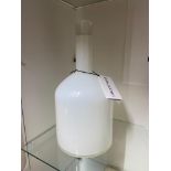 A Contemporary Art Glass large bottle by Pols Potten. Comes with original tags and in white. [35cm