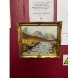 Original oil painting on board titled 'Glencoe' Signed by the artist to the corner. Fitted within