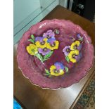 A Large Royal Doulton 'Pansy' [D.6402] Fruit Bowl. [30cm diameter]