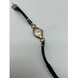 A Vintage 9ct gold ladies wrist watch produced by Certina. In a working condition.