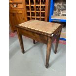 Antique lift top piano stool