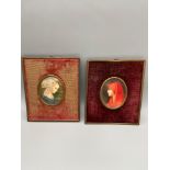 A Lot of two 19th century lady portrait paintings. Very well executed portraits of two ladies,