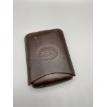 German Nazi SS officers two section leather cigar case
