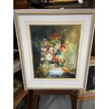 Lillias Blackie Large original oil painting depicting bouquet of flowers within a vase. [Art Work