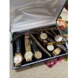 A Lot of vintage watches which includes 925 silver cased watch.