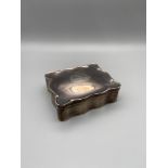 An ornate silver hallmarked art nouveau style ring/ jewel box. [3.5x9x8cm]