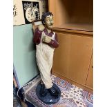 A Large collectable Rare Charlie Chaplin figurine, Signed Peter Mook to the base of the foot. [