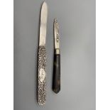 A Birmingham and Sheffield silver, Pen Knives. [Dated 1900-Birm & 1896- Sheff]