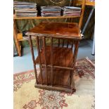 A Reproduction mahogany swivel bookcase. [71cm height]