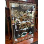A Vintage pub adverting mirror for Cantrell & Cochrane's Mineral Water Ginger Ale.