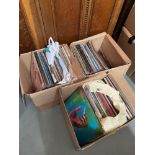 Three boxes containing a quantity of mixed genre records to include JOHN WILLIAMS, MARILLION, BIG