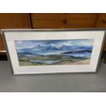 An original watercolour titled 'Arran from Fairlie Moor' by Tom S. Shanks.