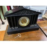 A Heavy Victorian Slate mantel clock