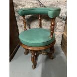 A Victorian Ships Captain swivel chair.