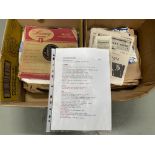 Two boxes containing a quantity of 45rpm and 78 records. See listing image.