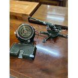 Collectable Military Astra toy signal lamp and large firing gun.