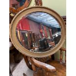A Victorian moulded gilt framed, Bevel edge mirror.
