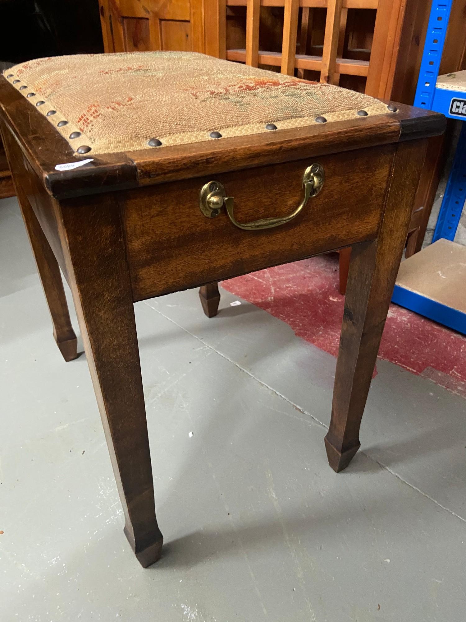 Antique lift top piano stool - Image 2 of 3