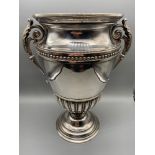 A 19th century Alpacca Silber Berndorf silver plated two handled vase/ wine cooler. Alexander
