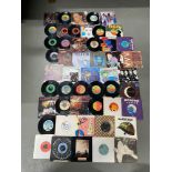 A Collection of mixed genre 45 R.P.M's to include JOHN LENNON, THE JACKSONS, THE THREE DEGREES,