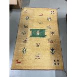 A Vintage Hand Woven Aztec style rug. [151x94cm]