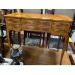 Antique Krieger writing/ dressing table. Consists of Lift up top mirror section, left and right lift