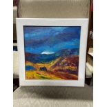 An original oil painting on canvas by Y Hutchinson titled 'Snow, Loch Carron Rosshire' [Frame