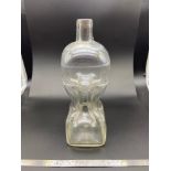 A Rare late Victorian Haig London pinched glass whisky decanter. [26cm height]