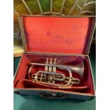 A Vintage Boosey & Hawkes 'Regent' trumpet with carry case.