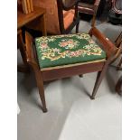 Antique lift top piano stool