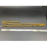 A Large 18ct gold plated albert style watch chain.