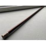 Antique Indian silver topped and Malacca wood walking cane. [88.5cm length]