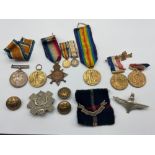 A Set of three WW1 Medals belonging to 5-6616 L.CPL L.ROBERTSON SEA:HIGHRS, together with Seaforth