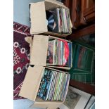 Three boxes containing Jazz, Classical, Pop and Foke, with Artist, Ferry, Corries, Orbison, Ian