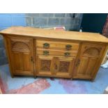 A Victorian highly carved sideboard produced by A.GARDNER & SON Cabinet maker Glasgow.