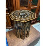 A Nice example of a possible Liberty & Co octagonal side table designed in an Arabic manner with