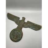 German Nazi Reichsadler Bronze Eagle from a war office. [24x36.5cm]