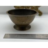 A 19th century [possibly earlier] Chinese bronze drinking cup. [3.5cm height, 6.7cm diameter]