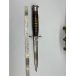 British WW2 William Rodgers Sheffield stiletto fighting knife, [I cut my way]