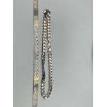 A Heavy gents silver hallmarked curb necklace. [50cm length] [Weighs 92grams]