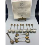 A Set of 11 limited edition Sheffield silver Royal Silver Jubilee Spoons. [182/2000] Also together